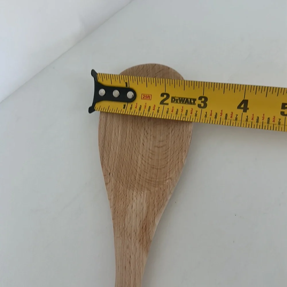 Bisetti European Beechwood Cooking Spoon Natural Finish 12” Made In Italy